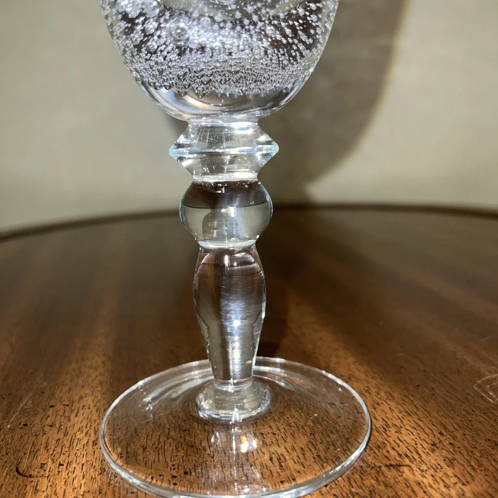 2 Pottery Barn Bubble Art Glass 7 1/4